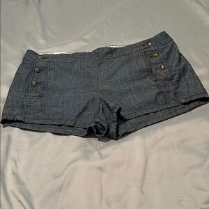 J. Crew Dark Gray Jean Shorts with Button Detail 2 pockets Women’s Size 12
